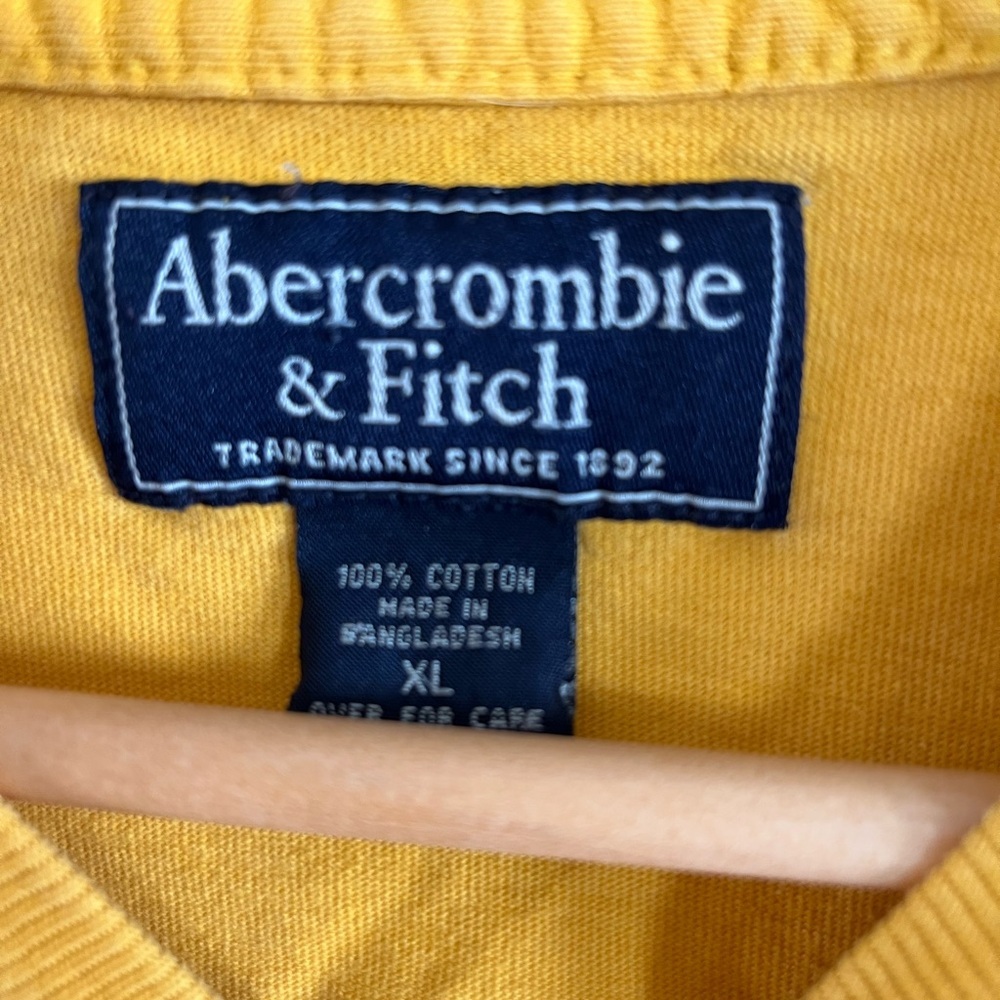 Abercrombie & fitch Yellow Football long sleeve shirt xl vintage - Picture 4 of 4